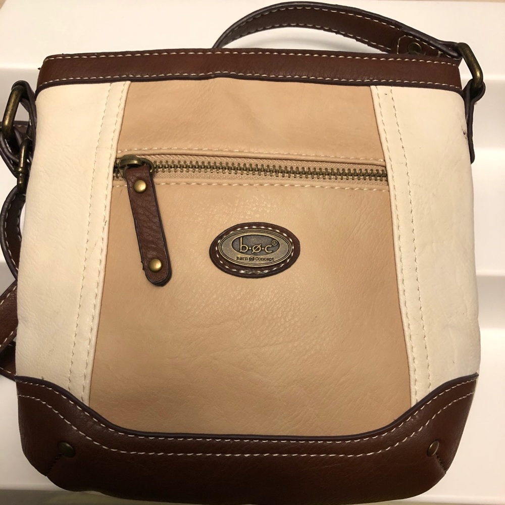 B.O.C. Born Concept Shoulder Bag In Cream/Brown